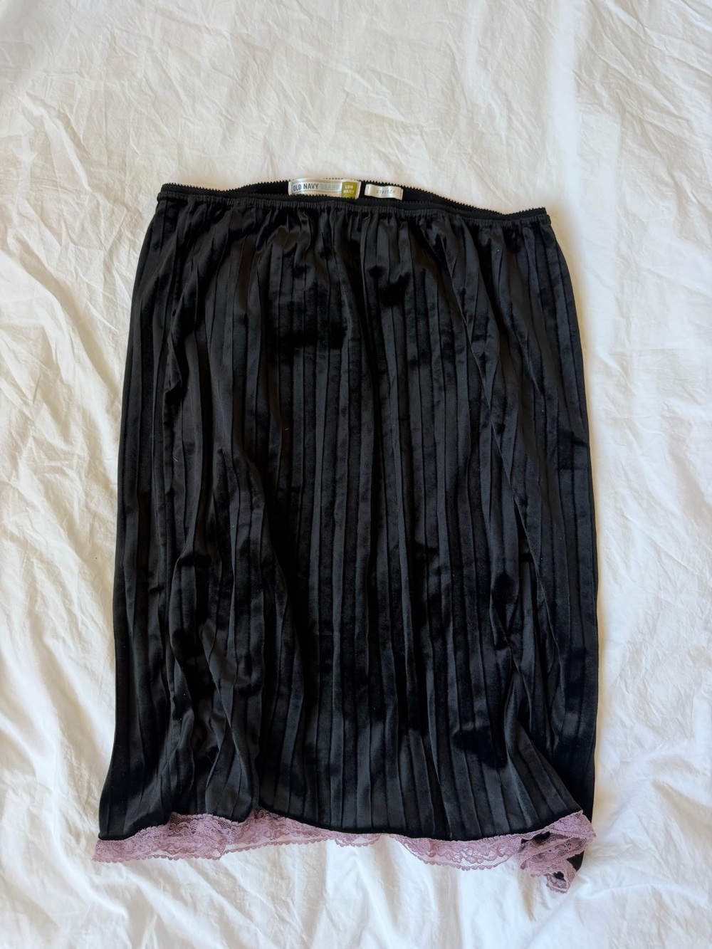 y2k low rise black velvet skirt